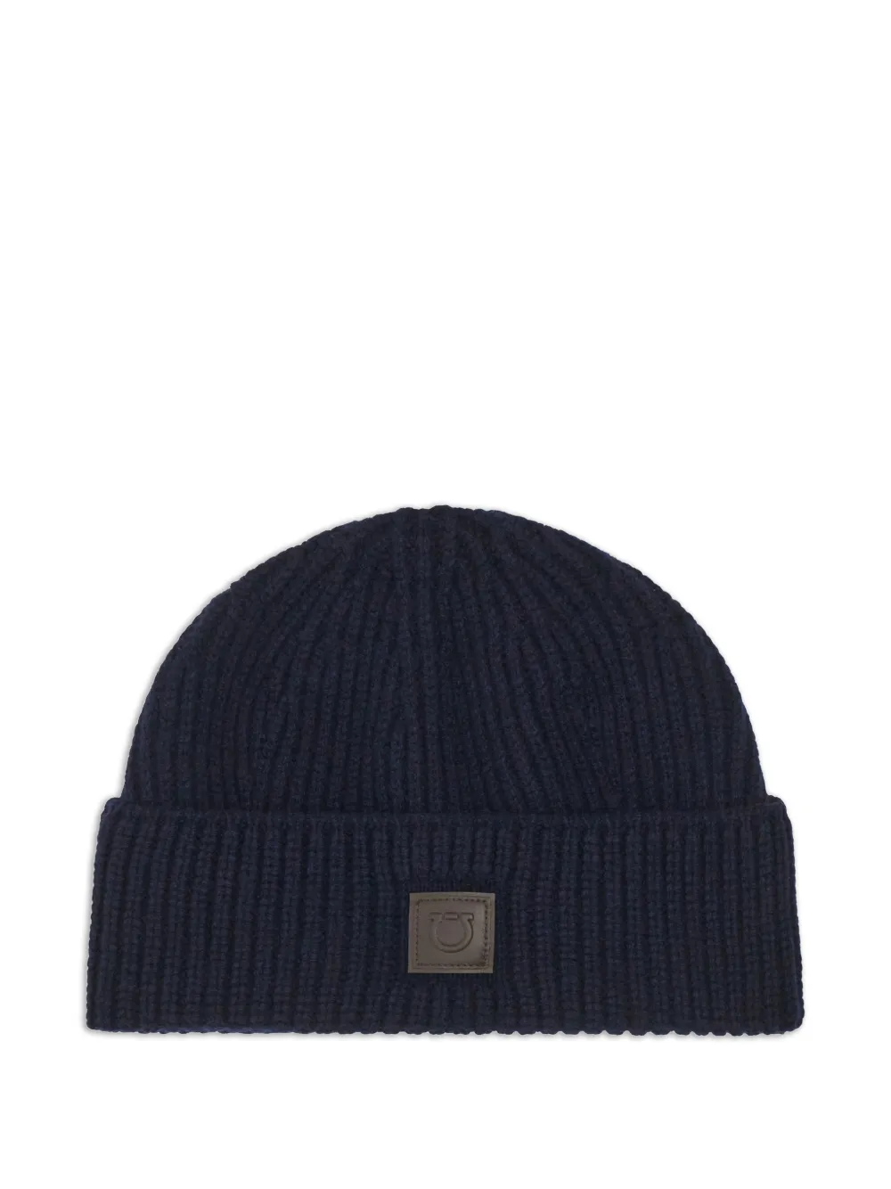 Ferragamo ribbed tag knitted beanie | Blue | Image 1