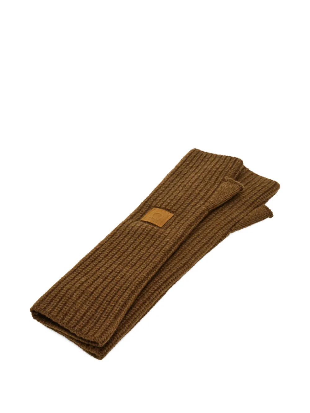 Ferragamo Thumbhole-design Hand Warmer In Brown