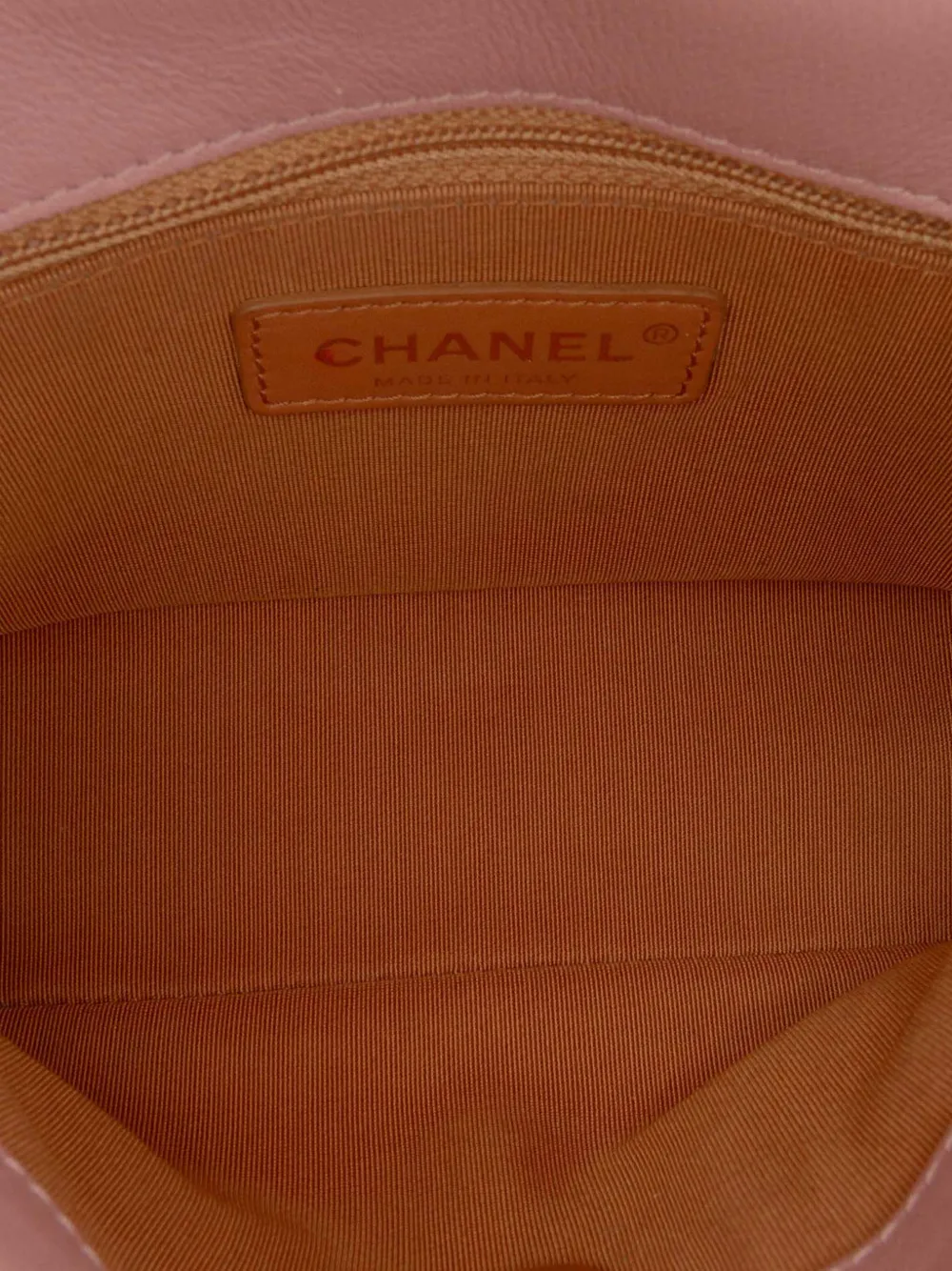 Pre-owned Chanel 2019 Quilted Lambskin Curved Flap Crossbody Bag In Pink