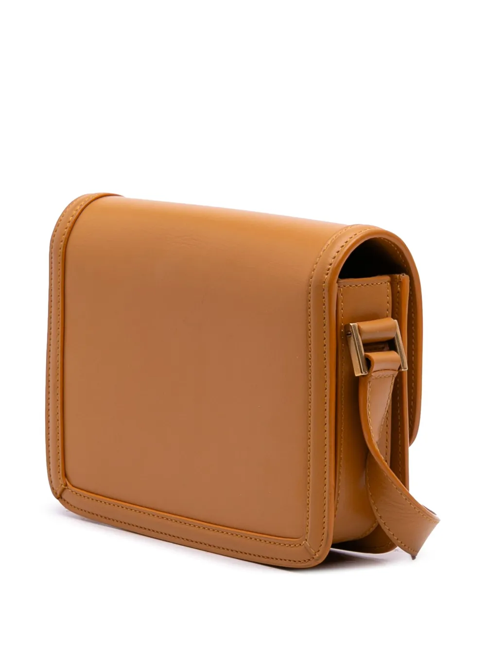 Pre-owned Saint Laurent 2020 Small Calfskin Solferino Satchel In Box Crossbody Bag In Brown