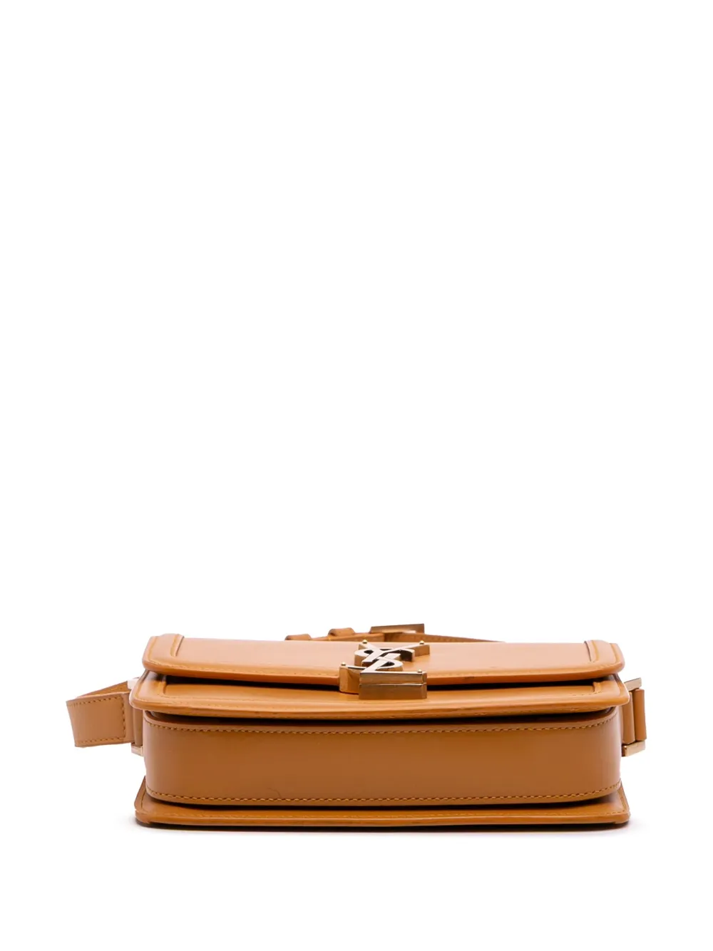 Pre-owned Saint Laurent 2020 Small Calfskin Solferino Satchel In Box Crossbody Bag In Brown