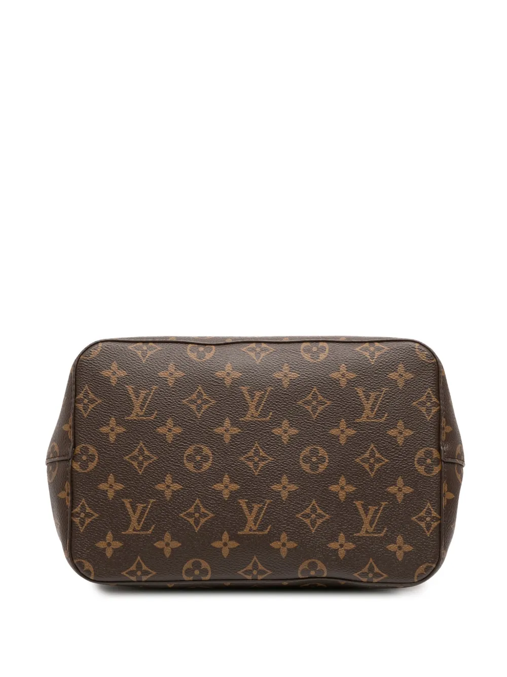 Pre-owned Louis Vuitton 2018 Monogram Neonoe Mm Bucket Bag In Brown