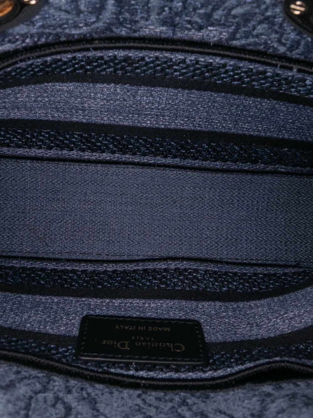 Pre-owned Dior 2023 Medium Canvas Embroidered Toile De Jouy Lady D Joy Satchel In Blue