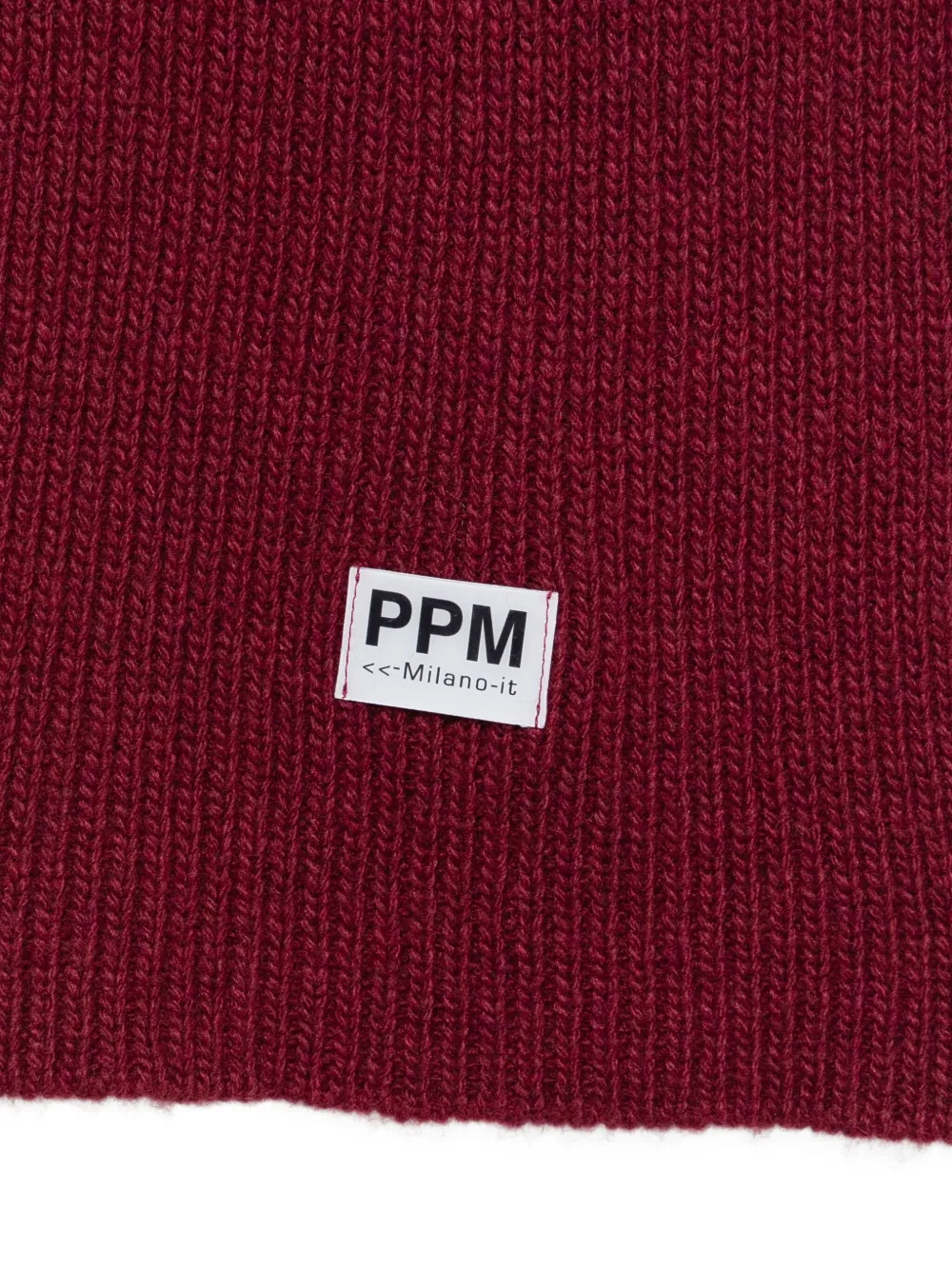 Paolo Pecora Kids Sjaal met logopatch Rood