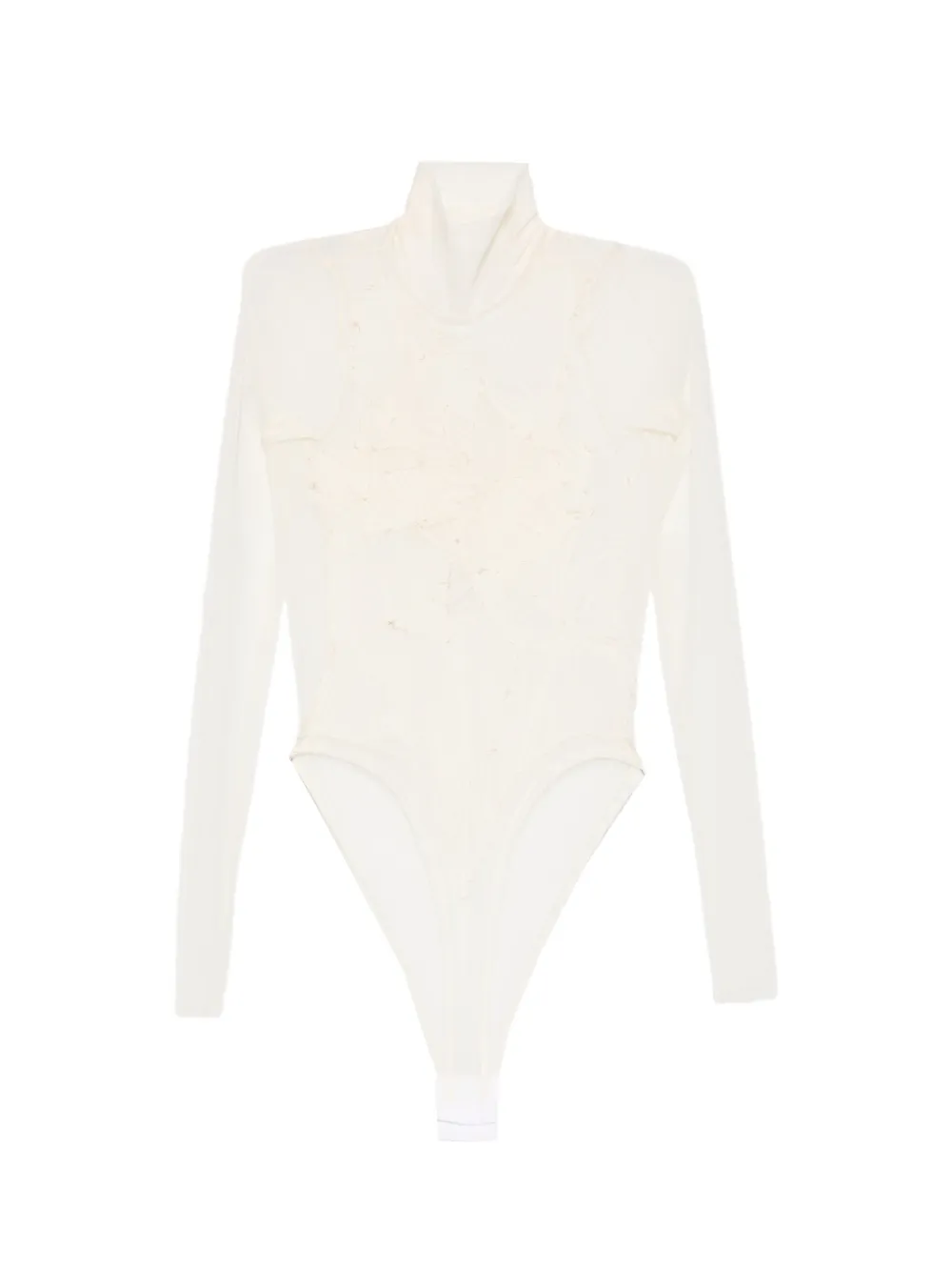 Oh Carla lace long-sleeve bodysuit - Toni neutri