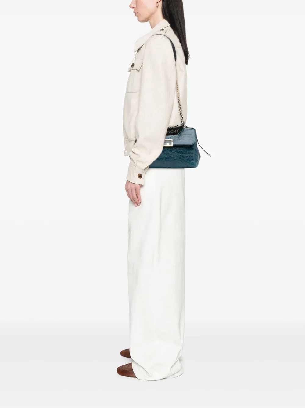Givenchy Pre-Owned 2019 Medium Crinkled Patent ID satchel | Pre-Owned | Image 2