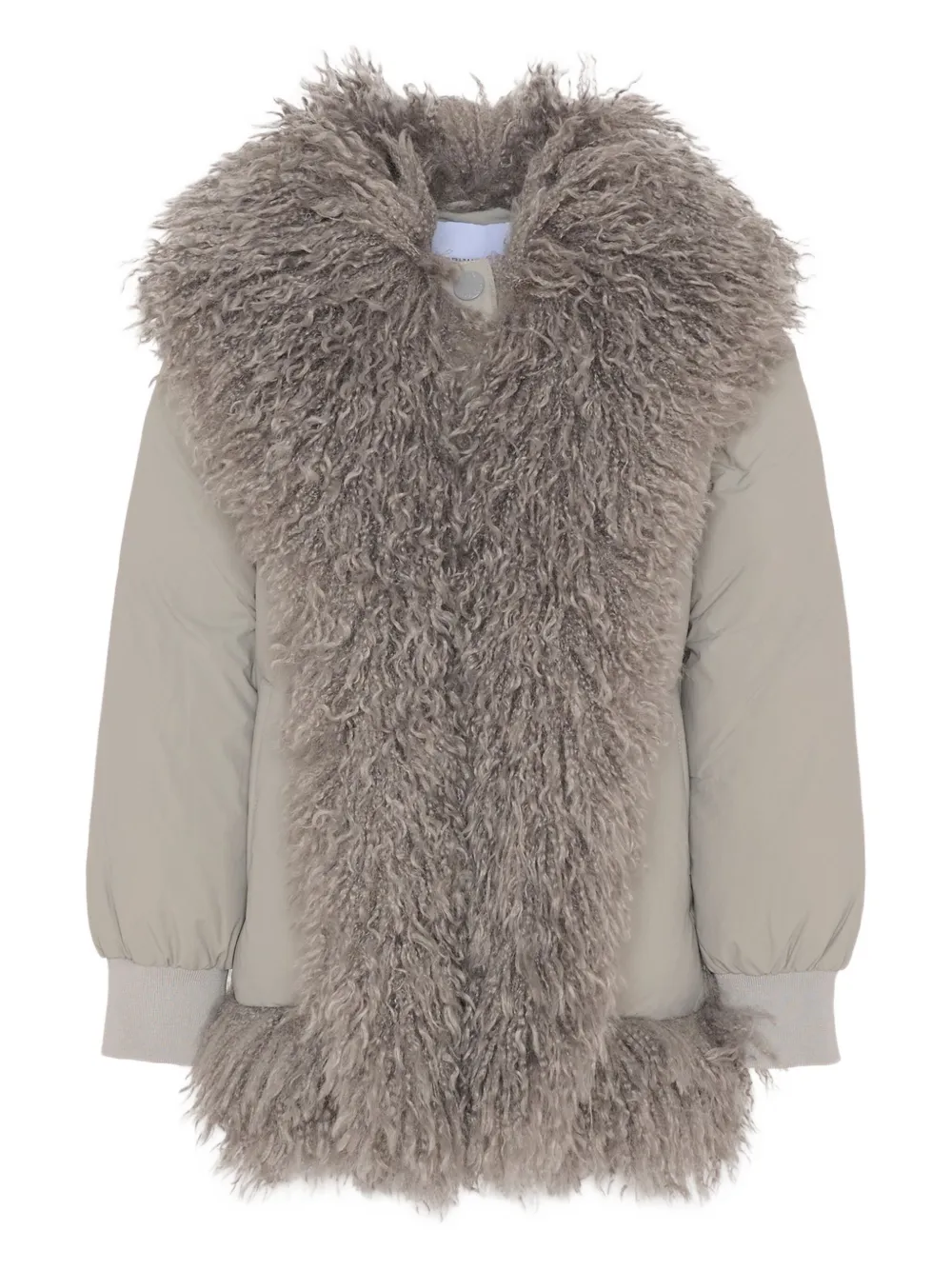 Pinko Kids faux-fur trim coat - Grigio