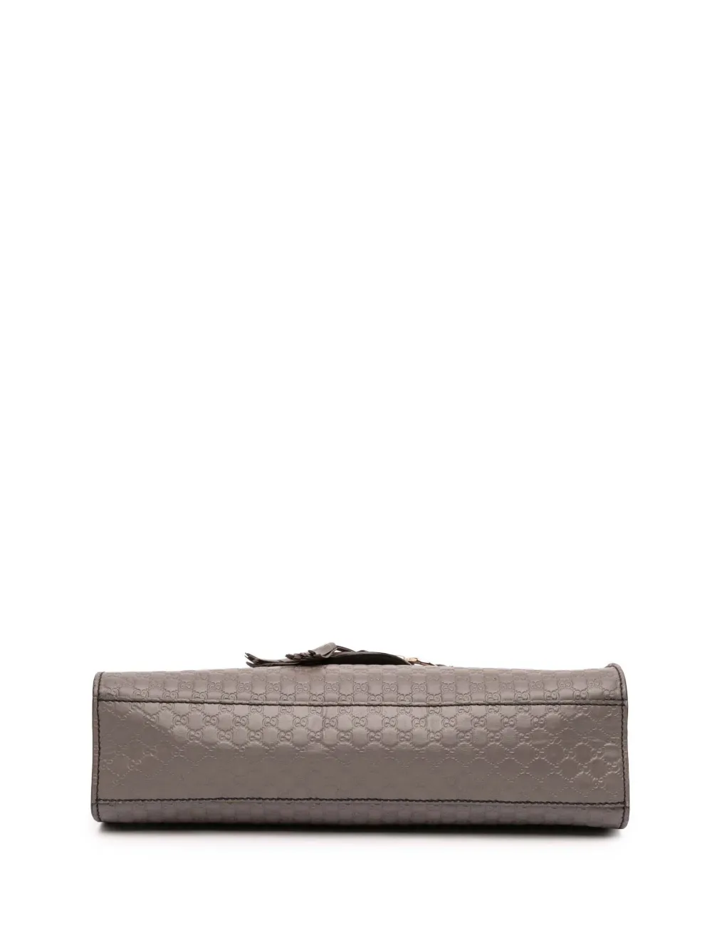 Pre-owned Gucci 2016-2025 Medium Microssima Emily Shoulder Bag In Gray