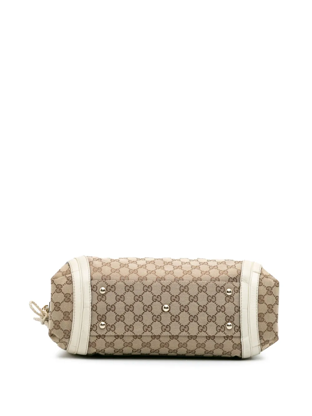 Pre-owned Gucci 2016-2025 Medium Gg Canvas Bella Shoulder Bag In Brown