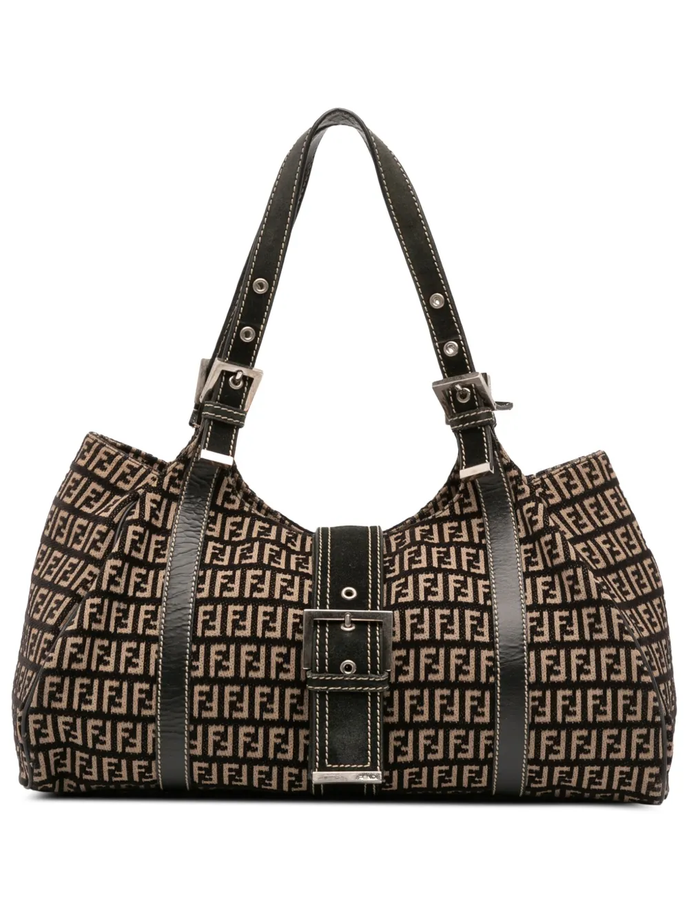 Fendi Pre-Owned 2000-2010 Zucchino Canvas shoulder bag - Marrone