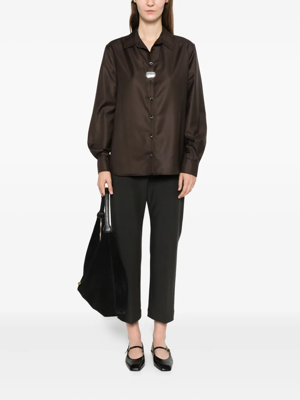 Nine In The Morning Linnen blouse - Bruin