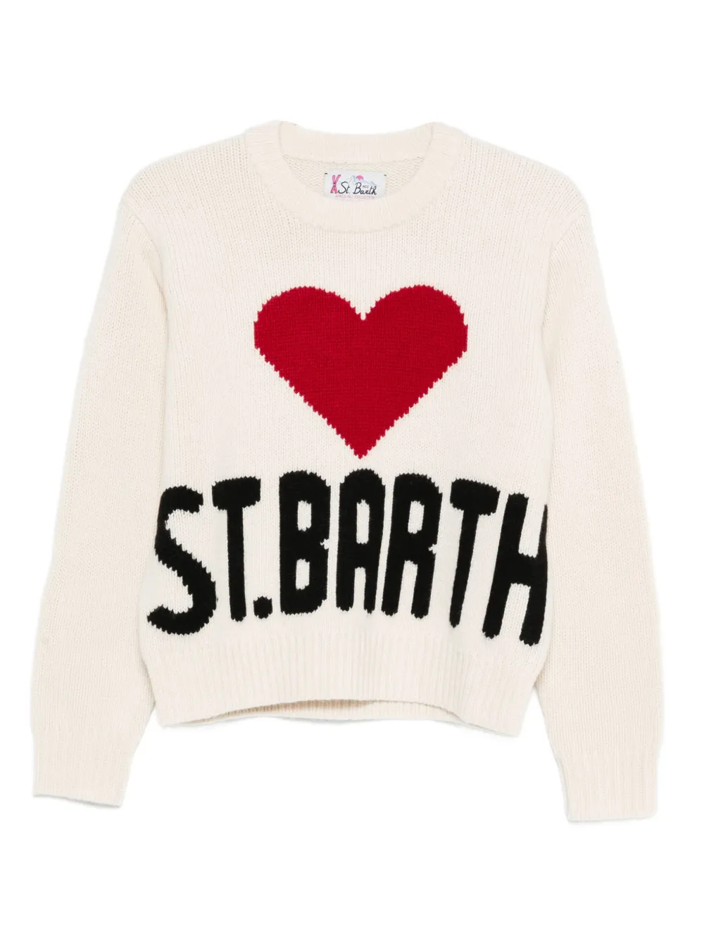 MC2 Saint Barth kyla heart knitwear - Bianco