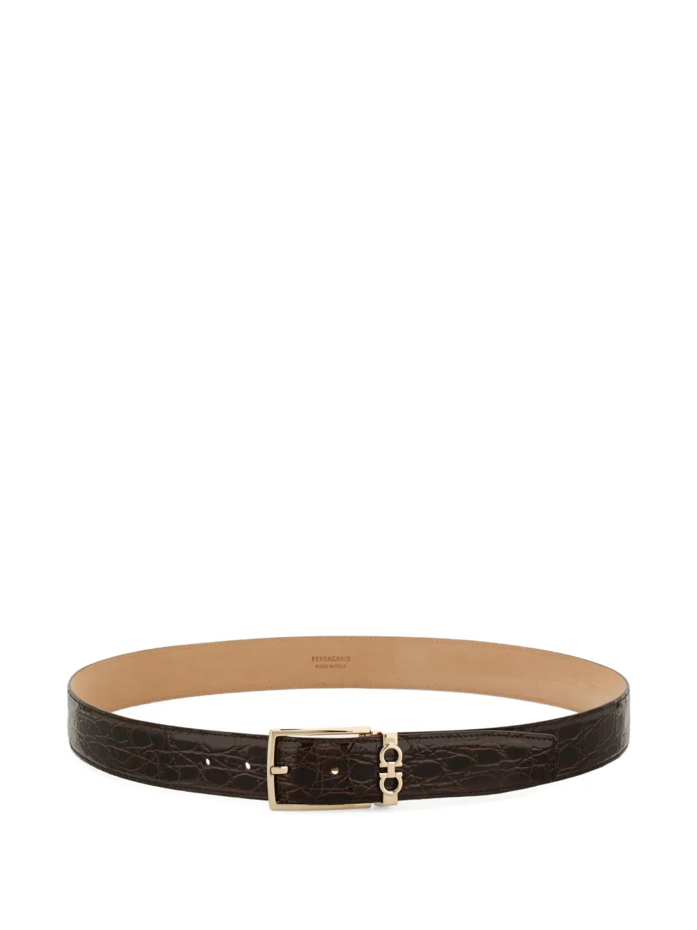 Ferragamo Gancini belt - Marrone