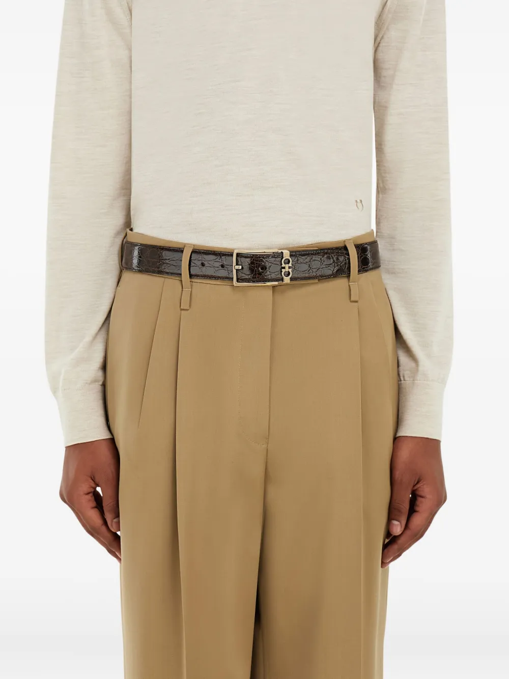 Ferragamo Verstelbare riem Bruin