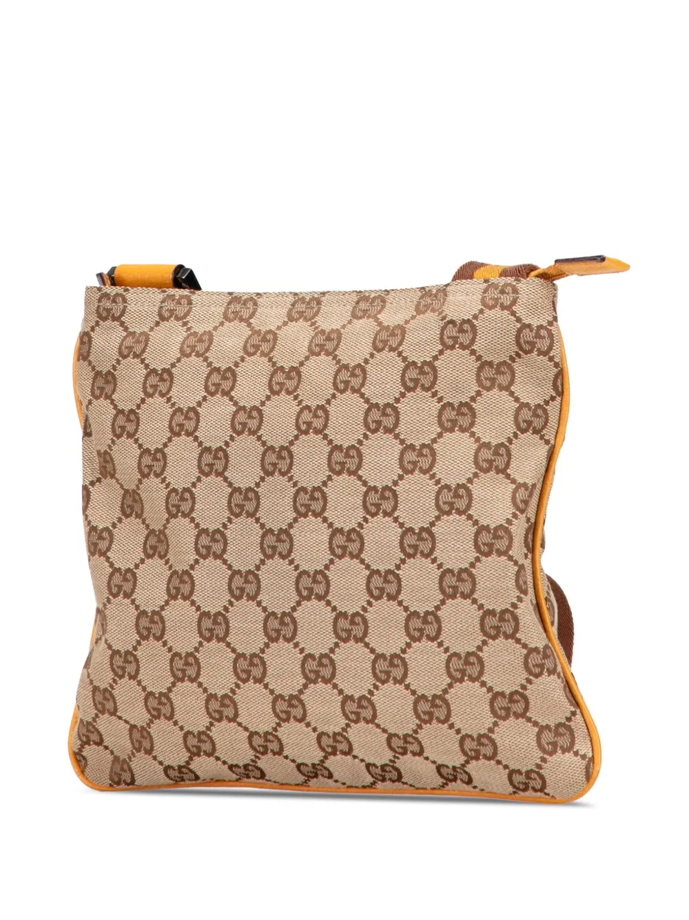 Pre-owned Gucci 2000-2015 Gg Canvas Web Crossbody Bag In Brown