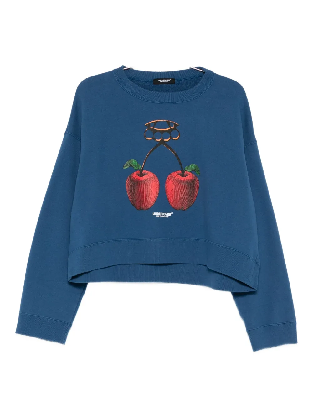Undercover Cherry-print Sweatshirt In Blue