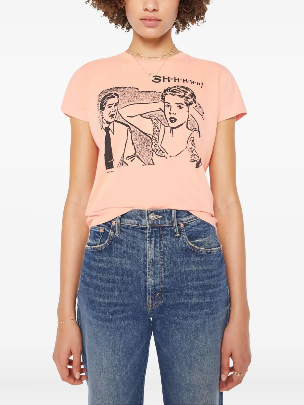 MOTHER T-shirt met print Roze