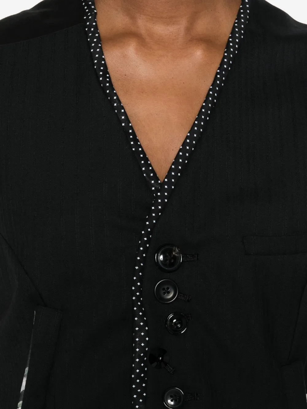 Undercover Gilet met vlakken Zwart