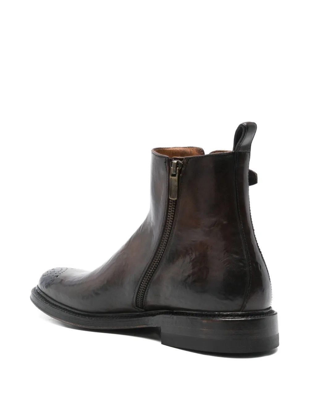 Silvano Sassetti buckle perforated boots Bruin