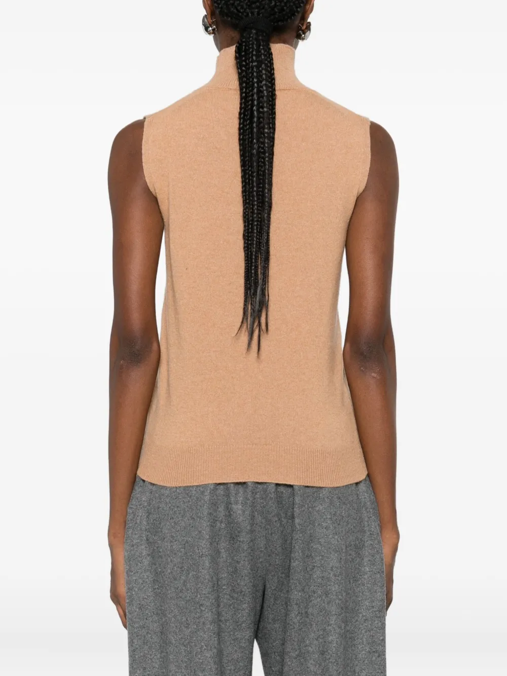 Alberta Ferretti Top met hoge hals Bruin