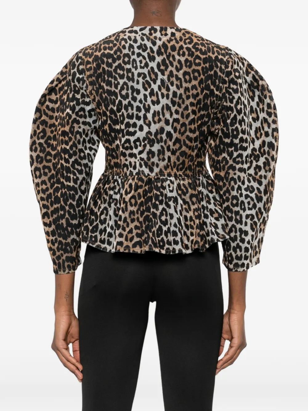 Animal-Print Fitted Jacket
