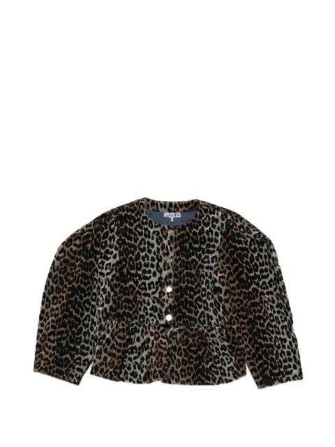 GANNI animal-print fitted jacket 