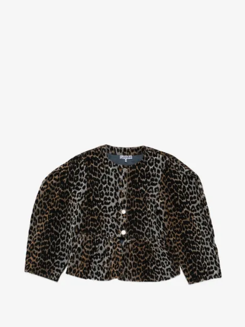 GANNI stickad djurmönstrad jacka