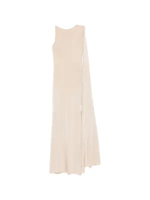 staud elodie one shoulder dress STAUD Elodie one-shoulder bead-embellished crepe maxi dress