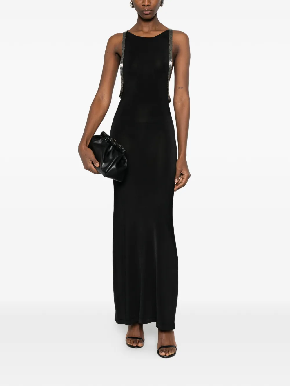 Aya Muse Luz sleeveless maxi dress - Zwart