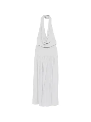 james perse gathered linen midi dress JAMES PERSE Gathered Linen Midi Dress