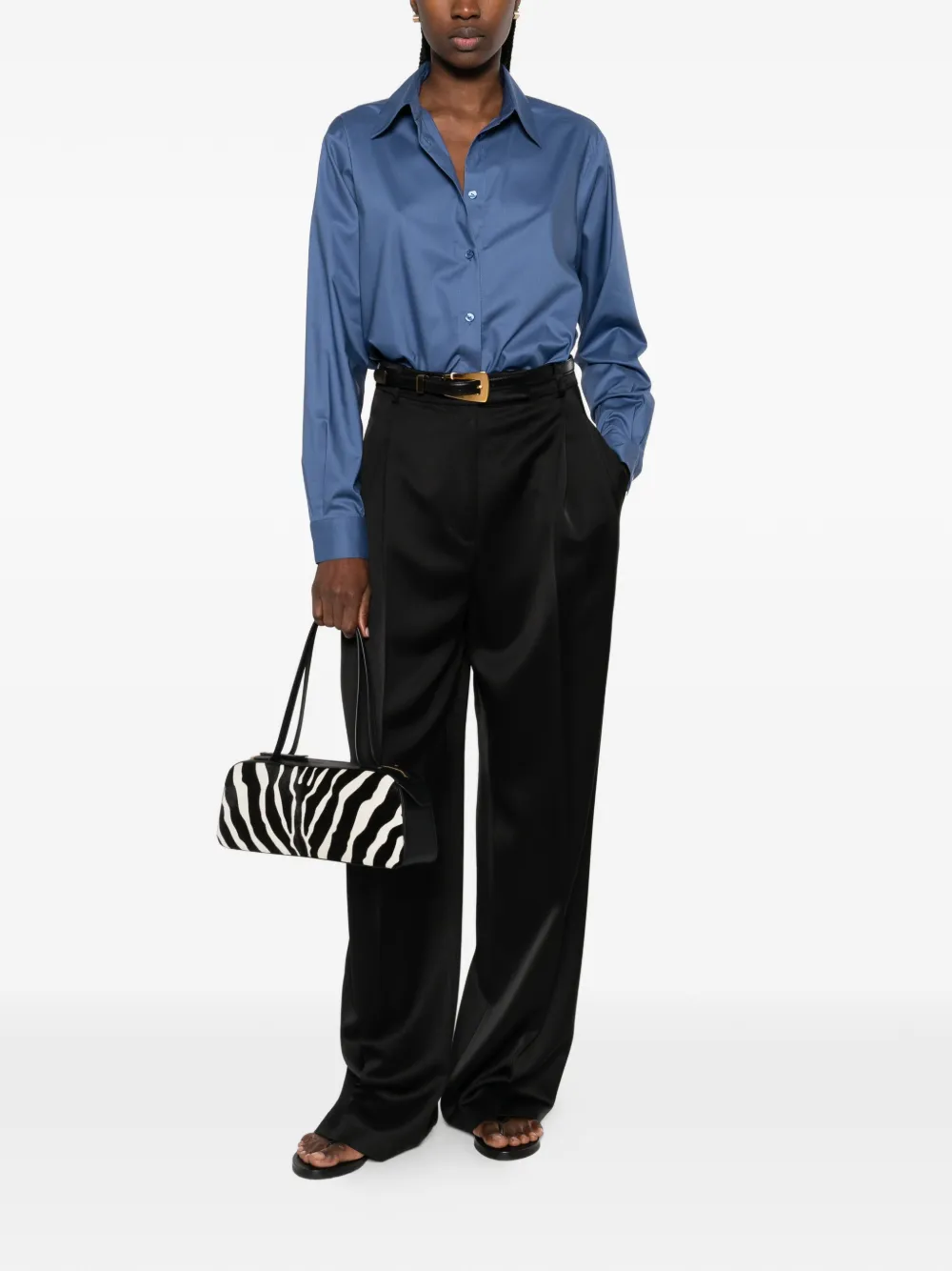 Aya Muse Telia buttoned shirt - Blauw