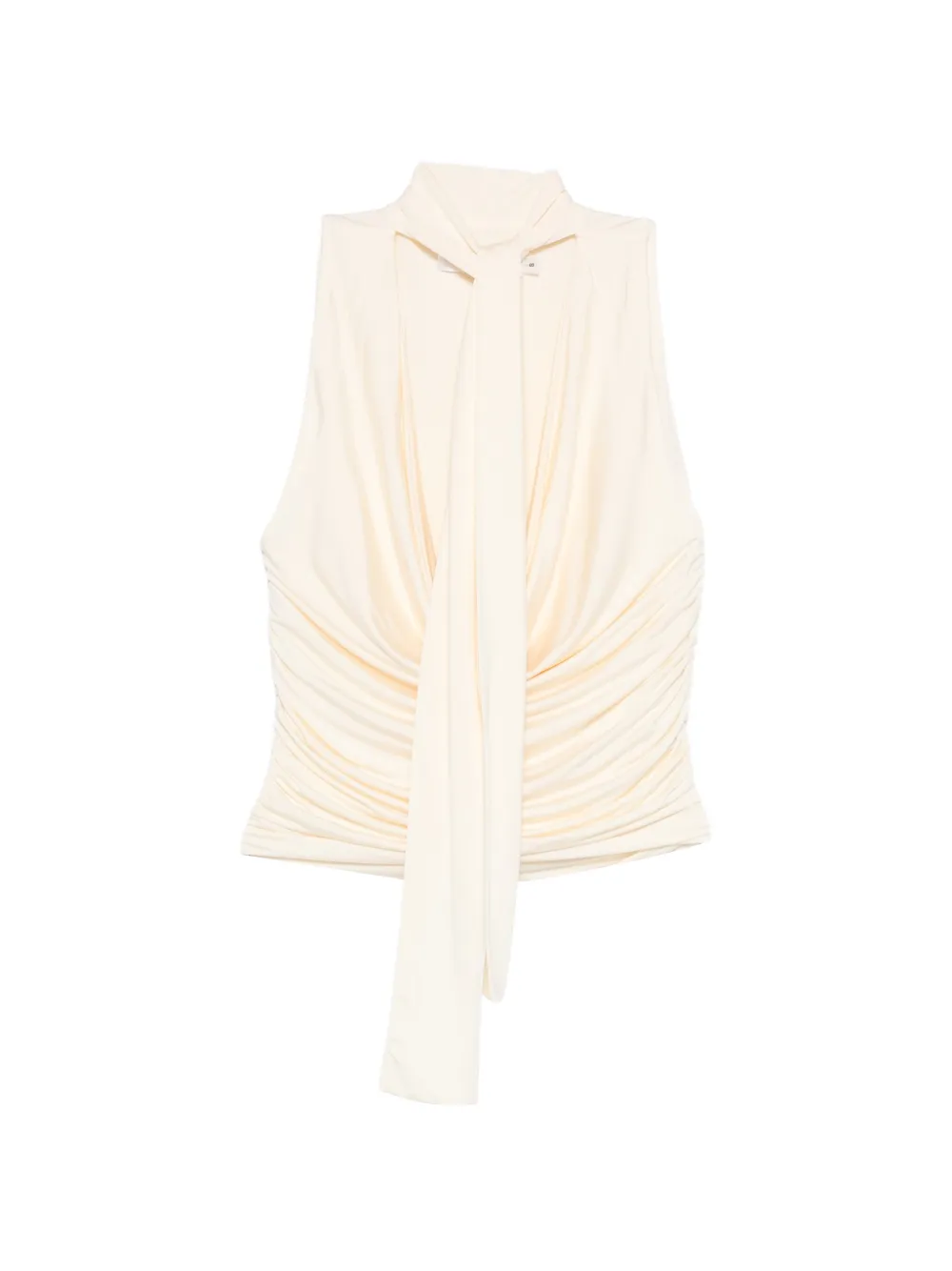 Aya Muse self-tie draped top - Toni neutri