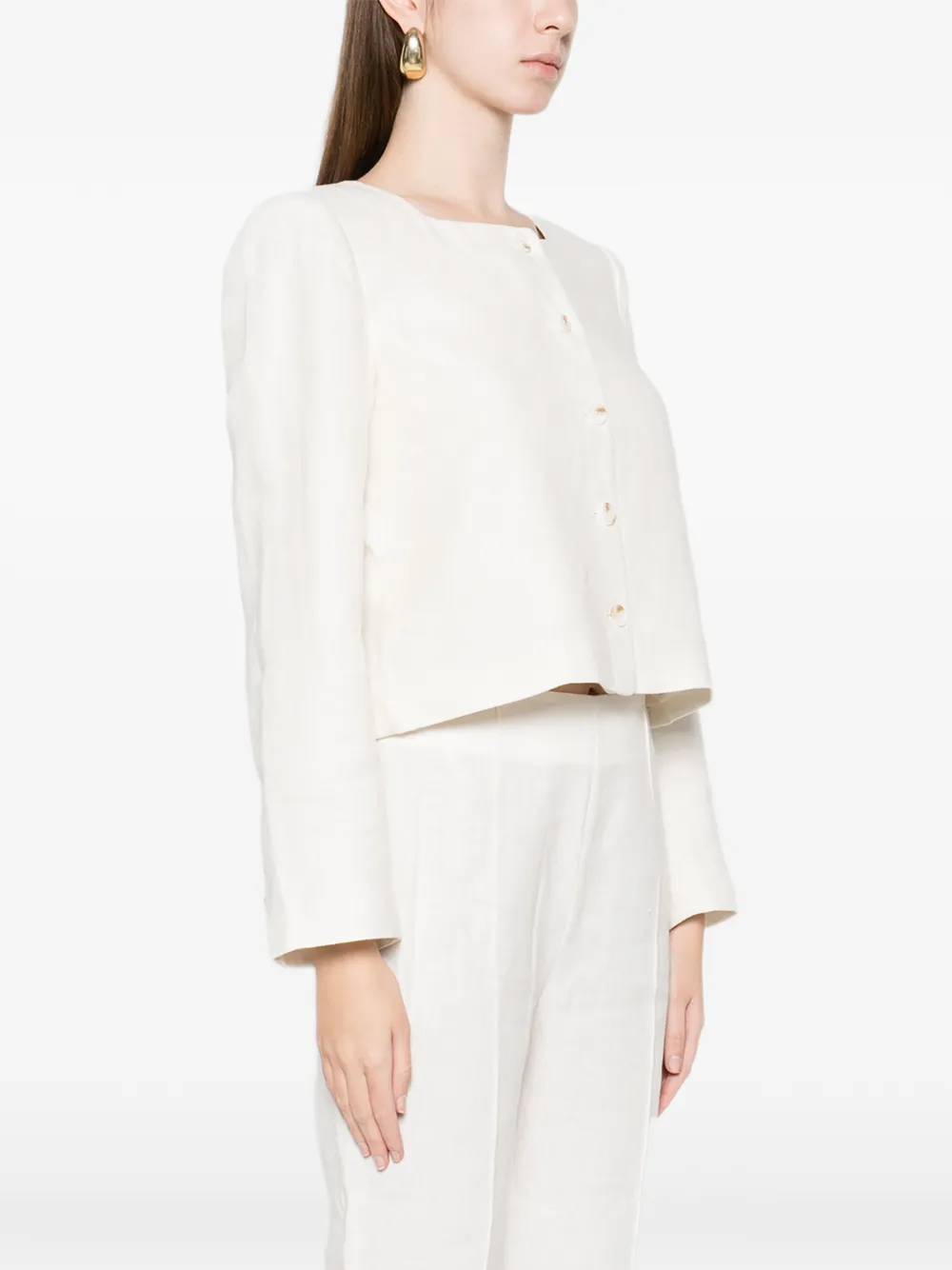 Posse Emma Single Breast Jacket In Neutral