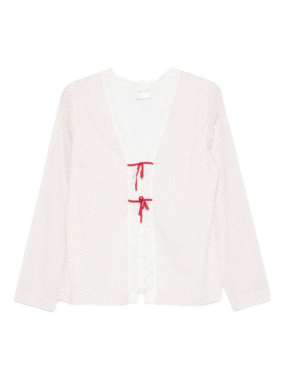 Posse Marlowe lace bows blouse - Bianco