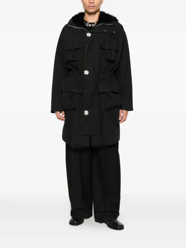 Simone Rocha ナイロンパーカーコートXL新品 Simone Rocha パーカーコート | ブラック | FARFETCH JP
