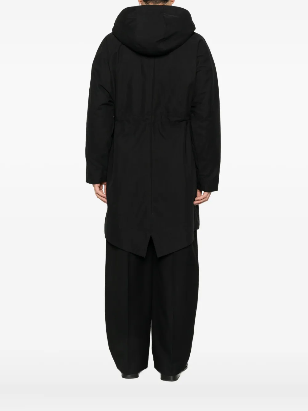 Simone Rocha Hooded Parka Coat In Black