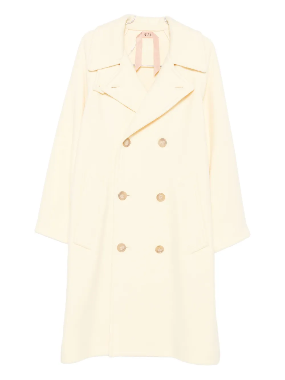 N°21 Double-breasted Coat In Neutral