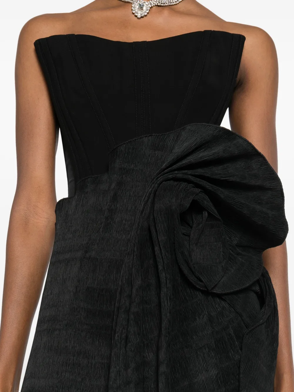Magda Butrym Floral-knot Skirt In Black