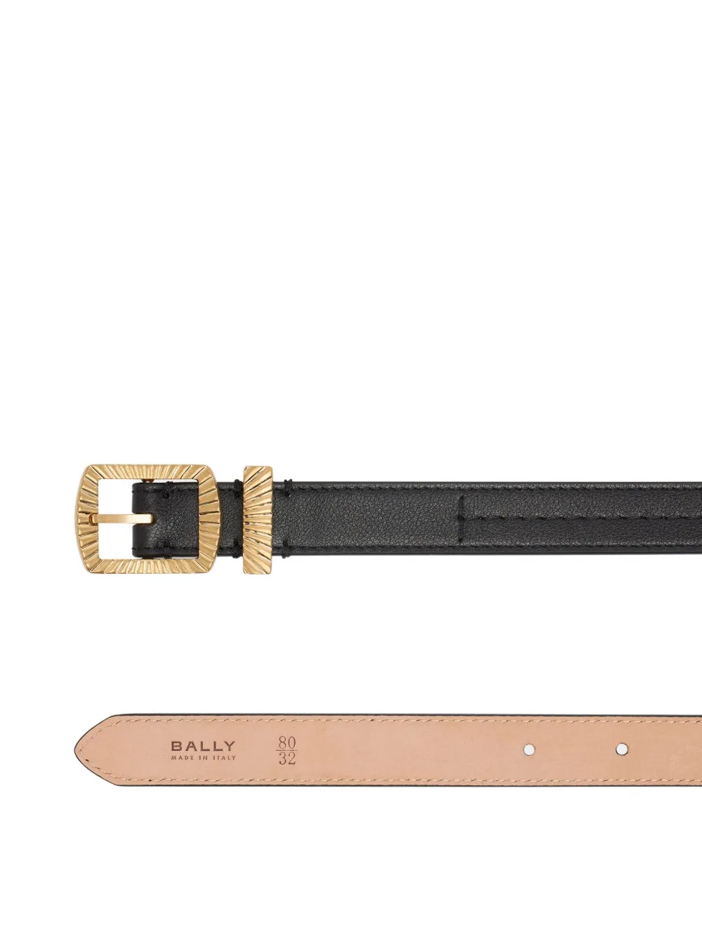 Bally Glen 20mm belt - BLACK+ORO