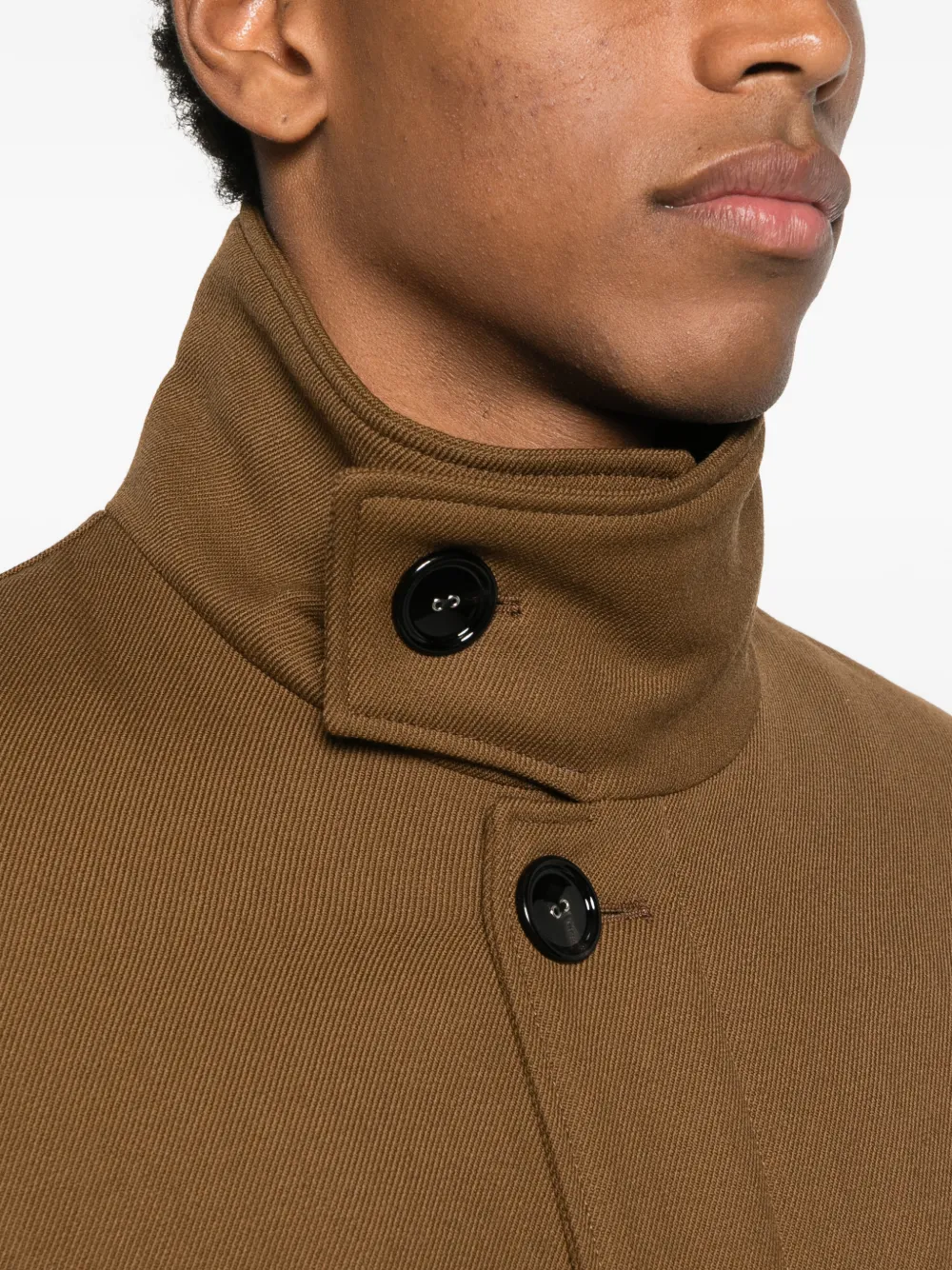 Ami Alexandre Mattiussi Flap-pocket Button Jacket In Brown