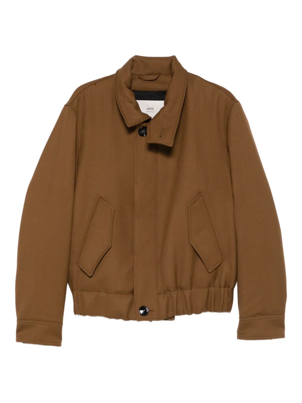 Ami Alexandre Mattiussi Flap-pocket Button Jacket In Brown