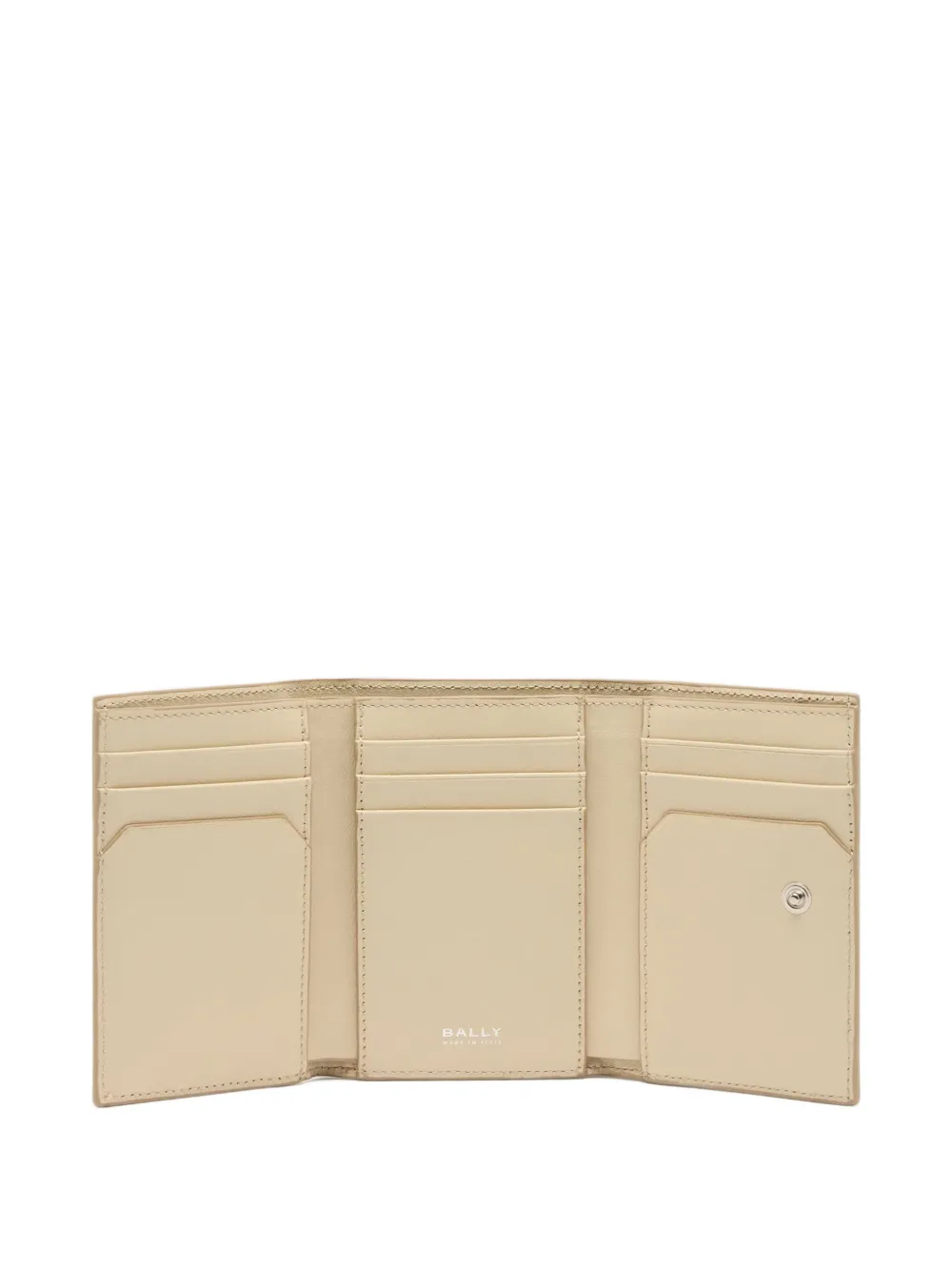 Bally Lock Me Grained-leather Wallet In Brown