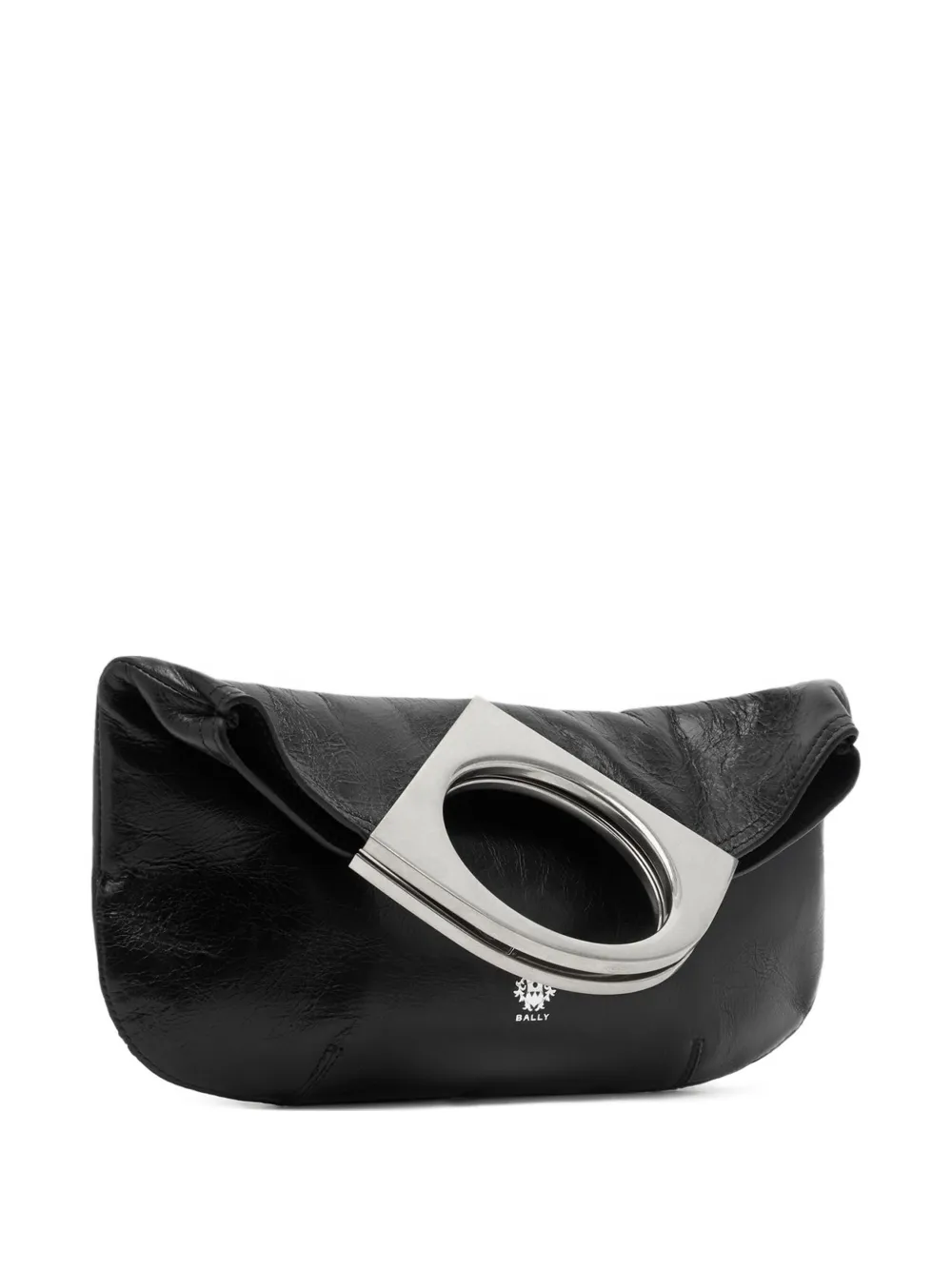 Bally Mini Anni Leather Clutch Bag In Black