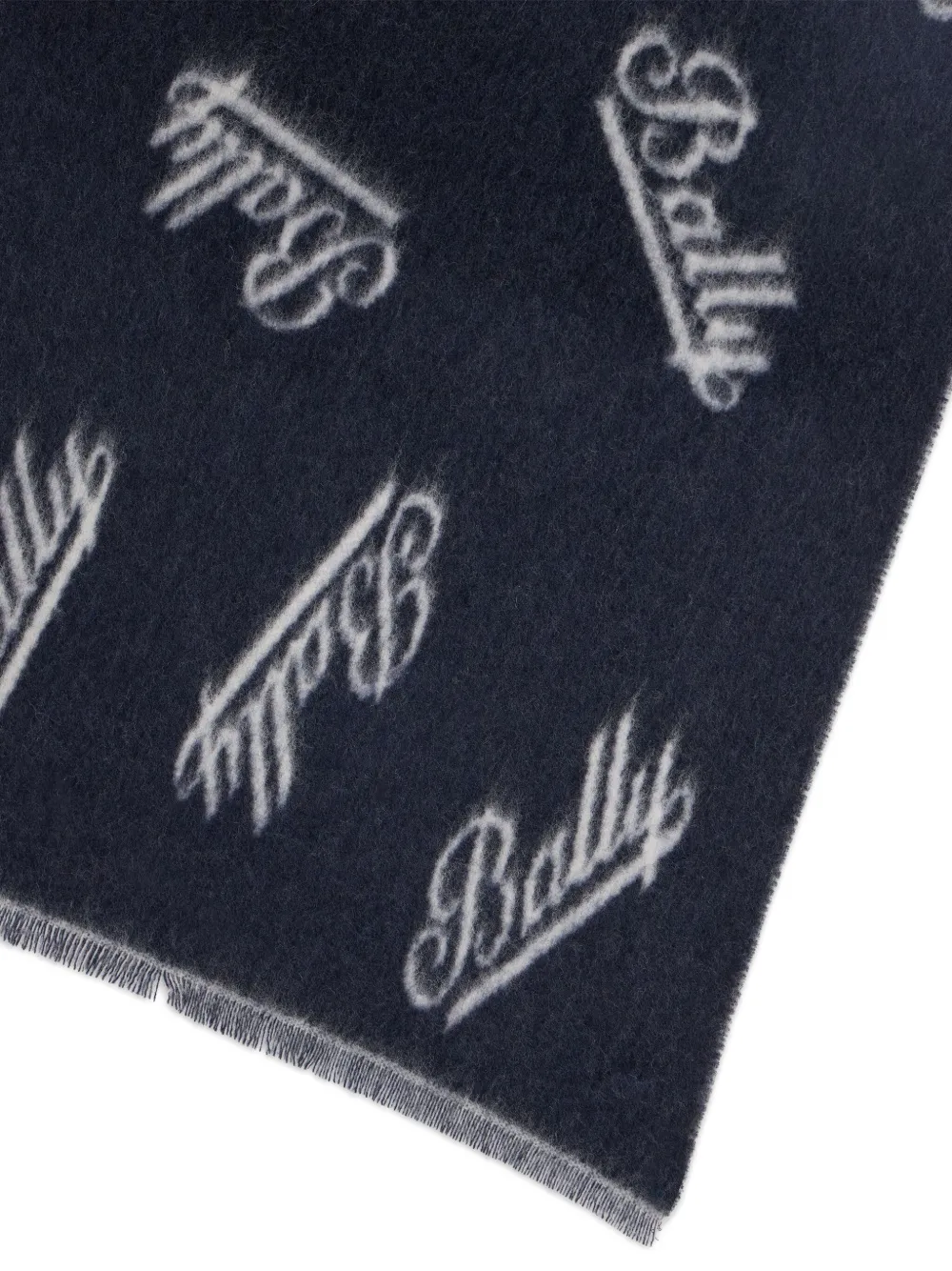Bally Sjaal met logo-jacquard - Blauw