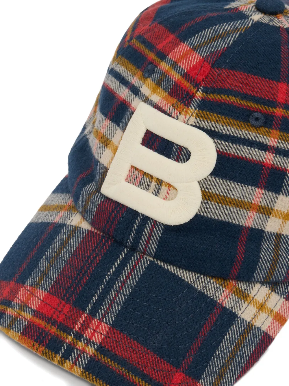 Bally Geruite honkbalpet Blauw