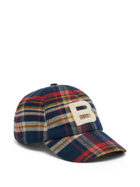 Bally plaid-pattern baseball hat