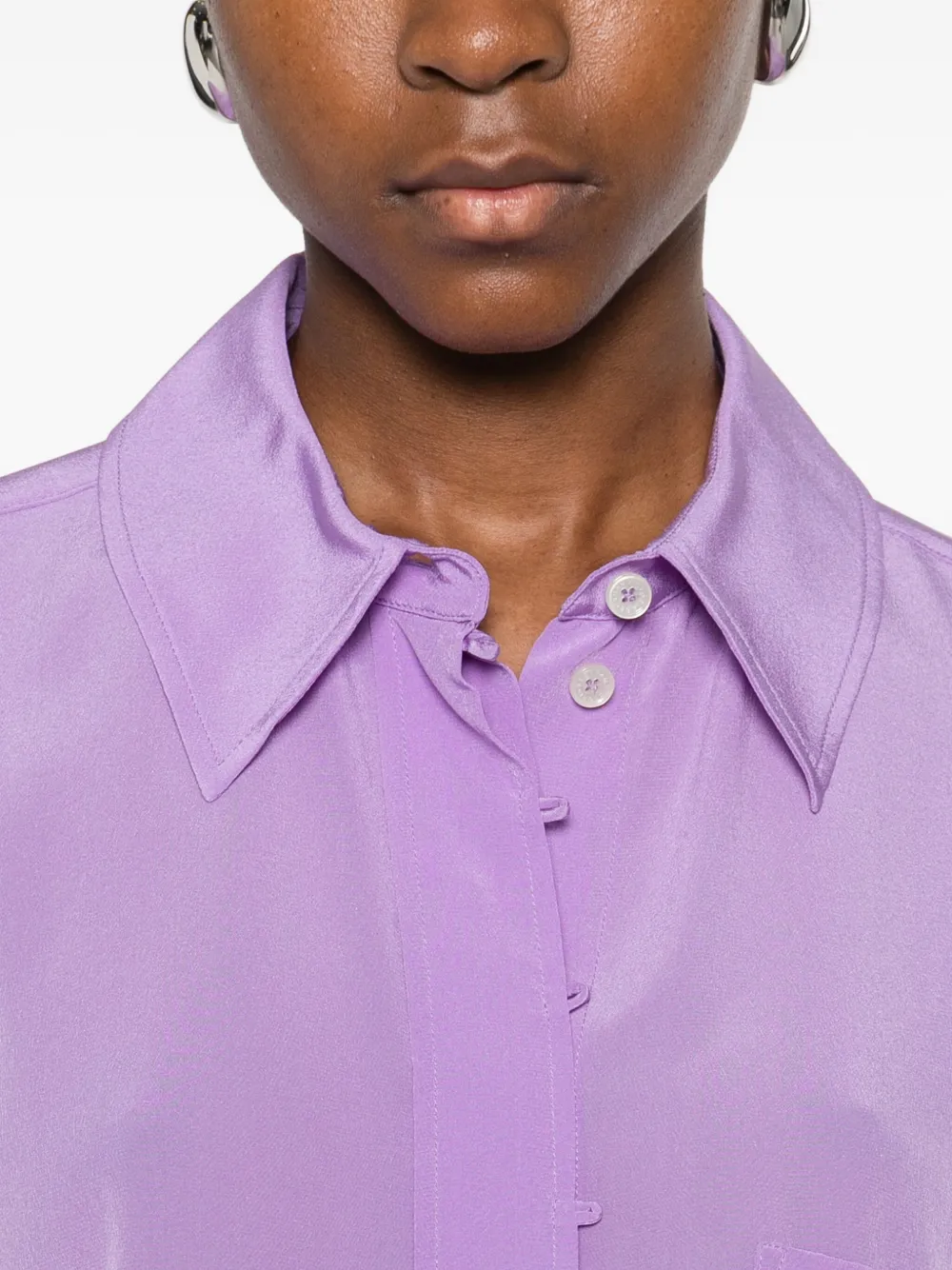 Victoria Beckham Button-down Shirt In Purple