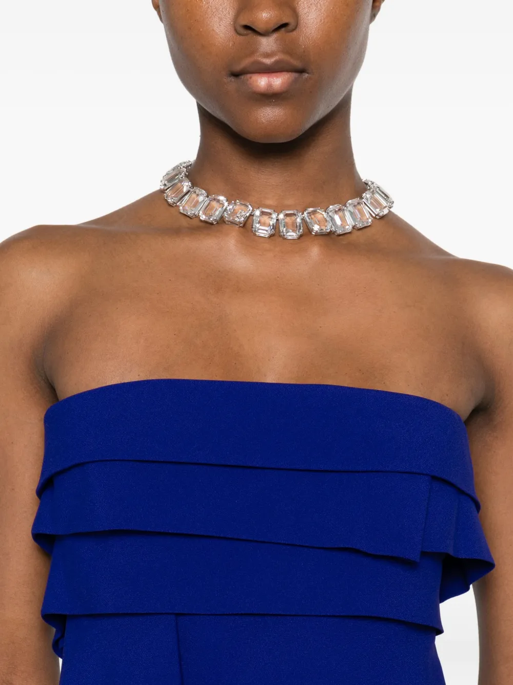 Versace Gelaagde mini-jurk Blauw