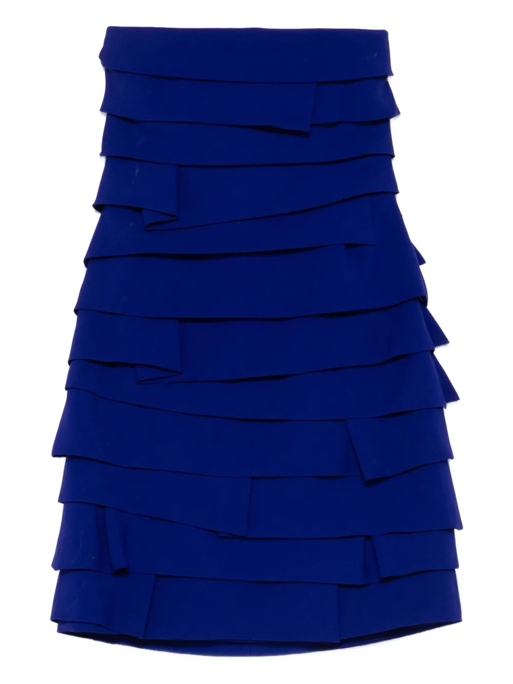 Versace tiered-design mini dress – Blue