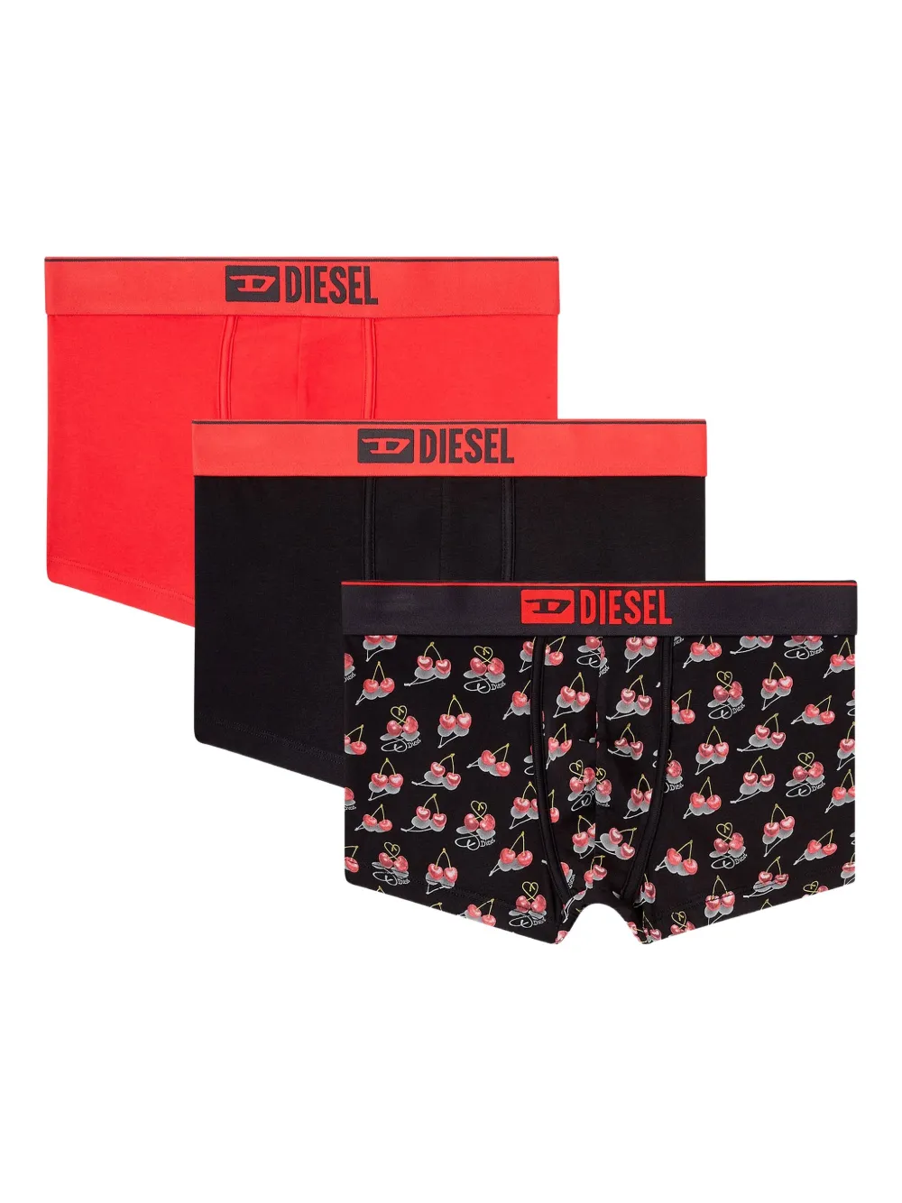 Diesel Damien-Gft Boxershorts mit Kirschen (3er-Set) | Schwarz | Image 1